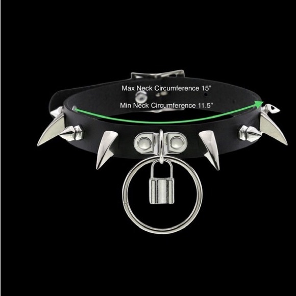 Necklace PU Leather Black Goth Punk Rock Choker Necklaces For Women - Picture 3 of 3